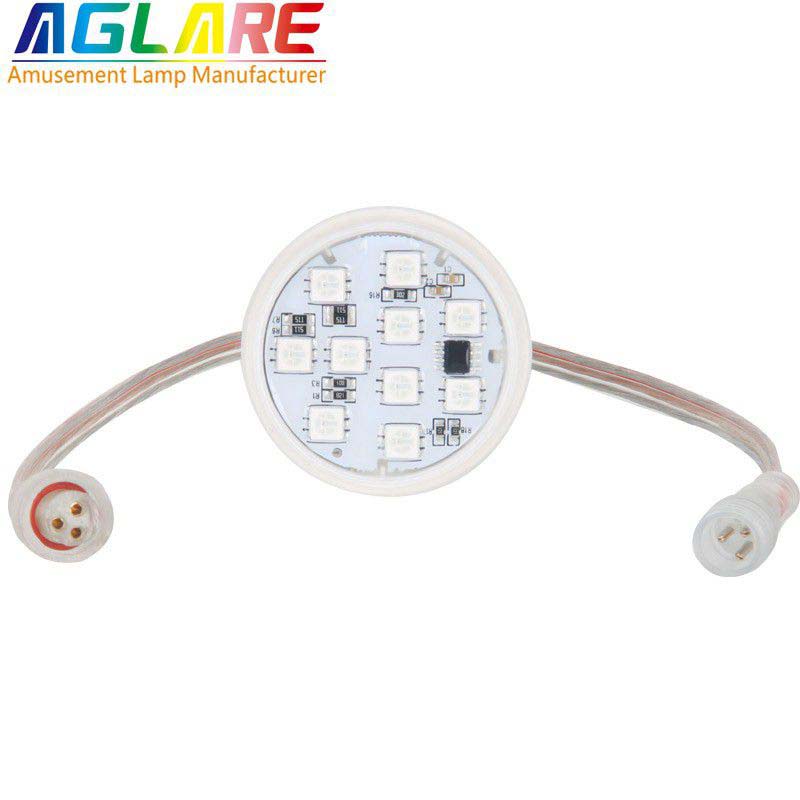 45mm 10灯5050贴片LED全彩点光源 LED像素灯 摩天轮灯游艺灯led灯全彩